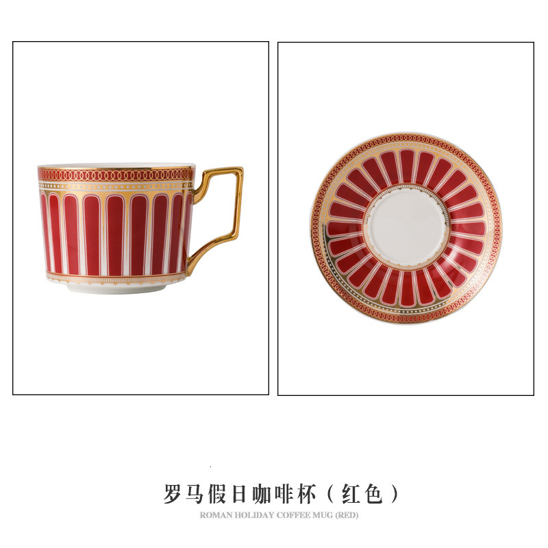 European Gold Frame Coffee Mug Bone China Tea Set Exquisite Coffee Mug Birthday Gift Afternoon Flower Tea Cup Home Decor 250222