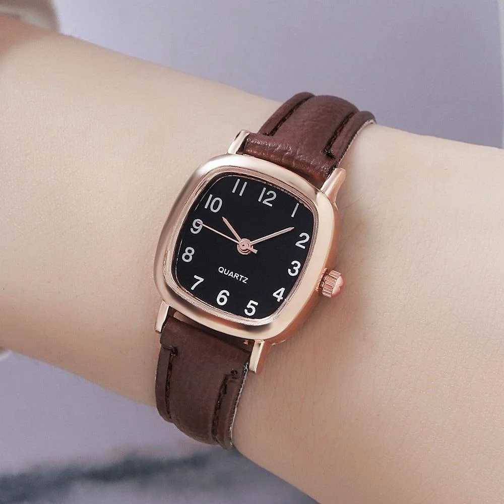 Kegllect Square Women Simple Small Dial Student Watches Vintage Belt Quartz Wristwatch W250724
