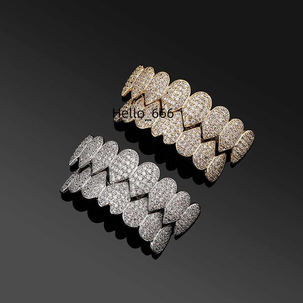 Gold Plated Diamond Teeth Grillz Custom Moissanite Diamond Hip Hop Custom Grillz for Men and Women for Gift