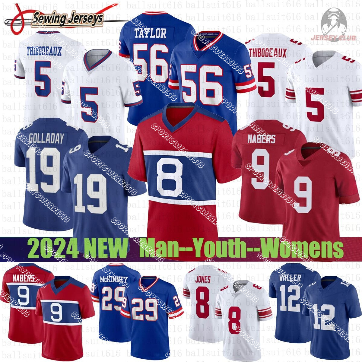 New York city ny Giantss jersey Daniel Jones Malik Nabers Kayvon Thibodeaux Brian Burns Dexter Lawrence IlBrian Burns Jalin Hyatt Devito Football jerseys