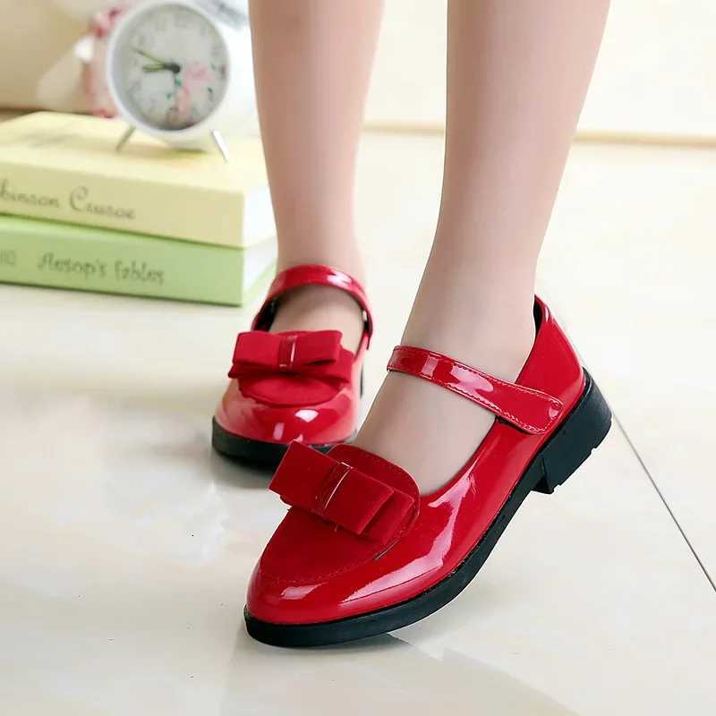 Girls Flats Children Princess Shoes With Bow-knot Sweet Kids Mary Janes Elegant Classic British Style Fashion 2024 Autumn 27-38 XJ250724