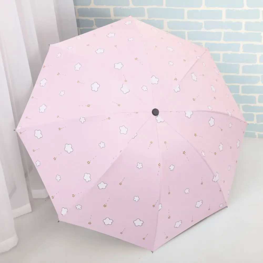Ultraviolet Protection Parasol Portable Wind Resistant Small Pocket Rain Umbrella Thickened Black Glue Mini Sunshade Outdoor R250724