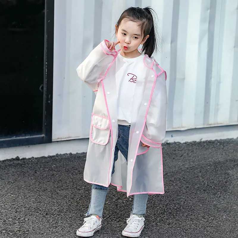 1-10 Years Kids Raincoat Boys Girls Rain Jackets Cartoon Rain Coat Outfits Transparent Rainwear Baby Waterproof Childrens Clothes R250724