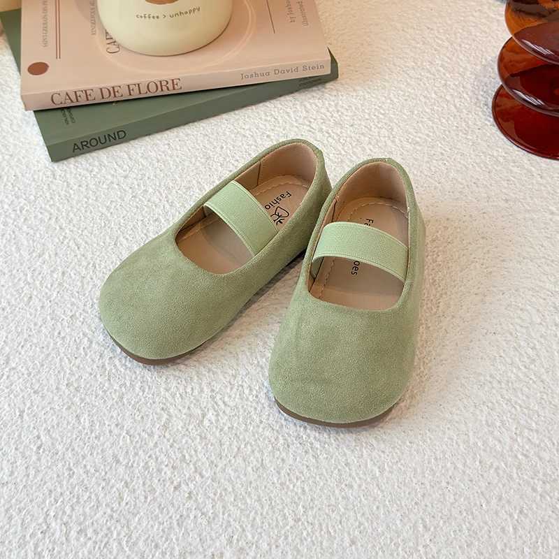 Spring Summer Shoes for Girls Dopamine Color Velvet Mary Jane Shoes Child Soft Sole Elastic Band Ballet Flats Kids Casual Shoes XJ250724