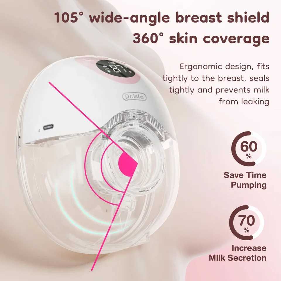 2PCS Wearable Electric Breast Pump 4Modes 36Suction Levels Breast Pump Milk Collector Gift Travel Bag 19/24mm Flange X250724