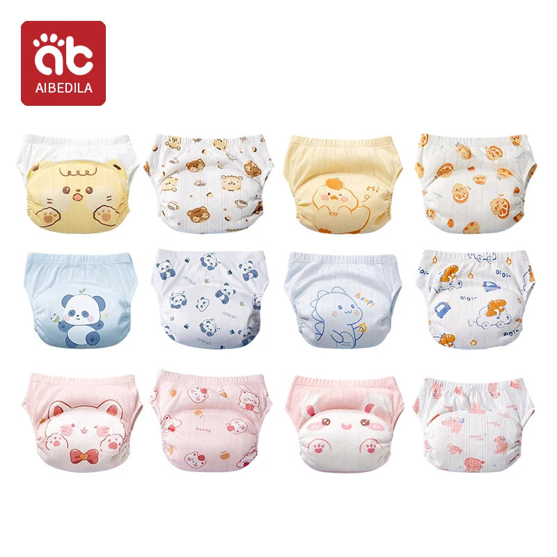 2pcs born Training Pants Cotton Thin Summer Baby Wide Shorts Washable Boy Girl Cloth Diapers Reusable Nappies Infant Underwear 250724