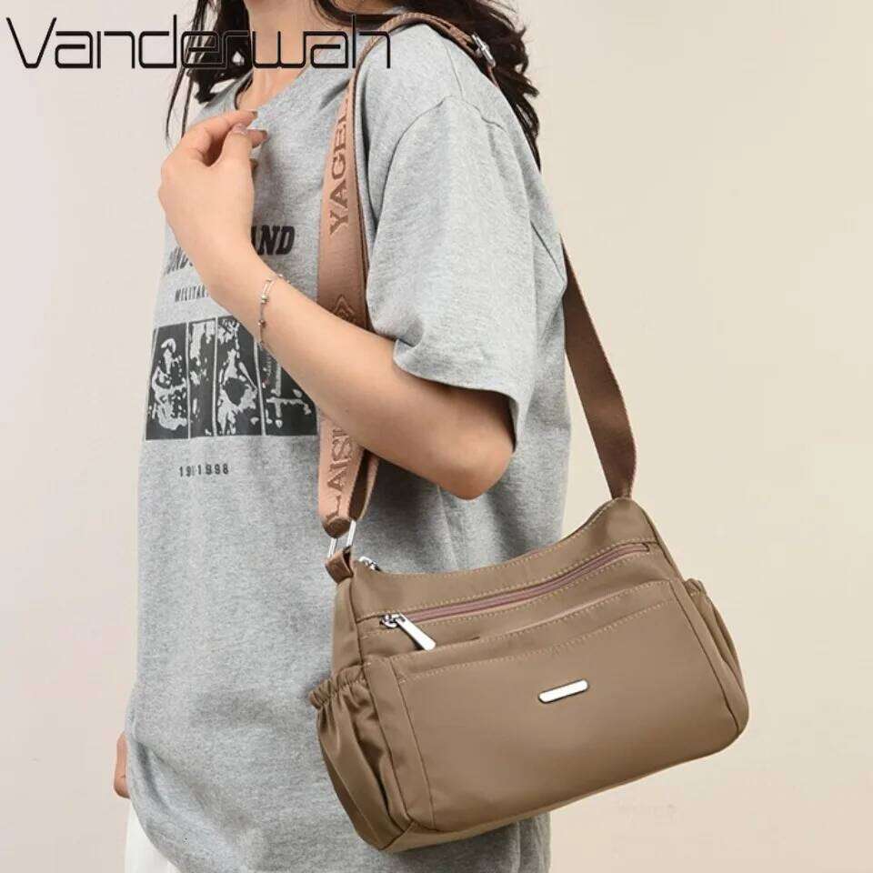 Multiple Pockets Shoulder Bags For Nylon Waterproof Purses And Handbags Women Designer Female Crossbody Bag Sac