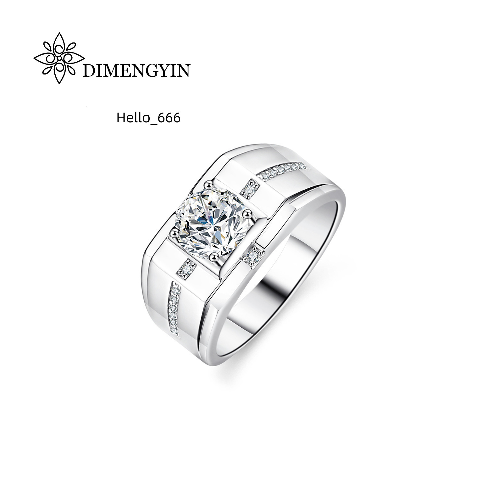 Fast Delivery S925 Silver Moissanite Ring MenVVS1 D Eternity Engagement Moissanite Ring