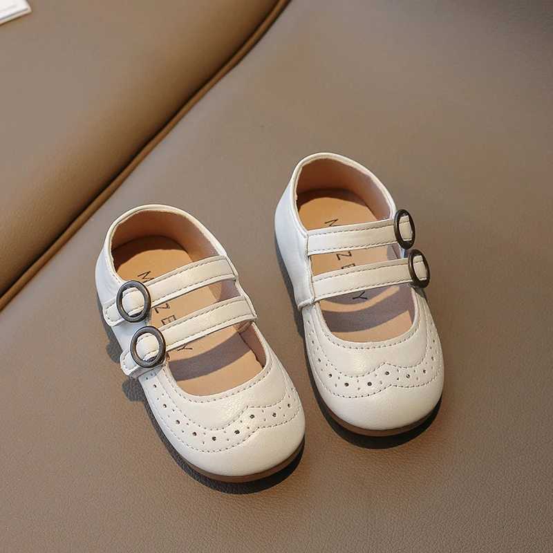 Children Flat Shoes Autumn Vintage Shallow Hook-loop Kids Princess Shoes Toddler Solid Color Light Round Toe Boys Girls Shoes XJ250724