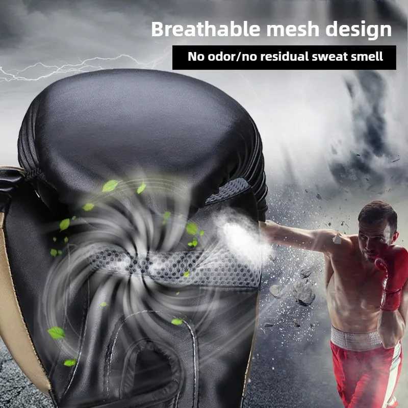 PU leather breathable boxing gloves6oz8oz10oz12oz14oz16oz Kids Adult professional Taekwondo and Muay Thai boxing training Z250723