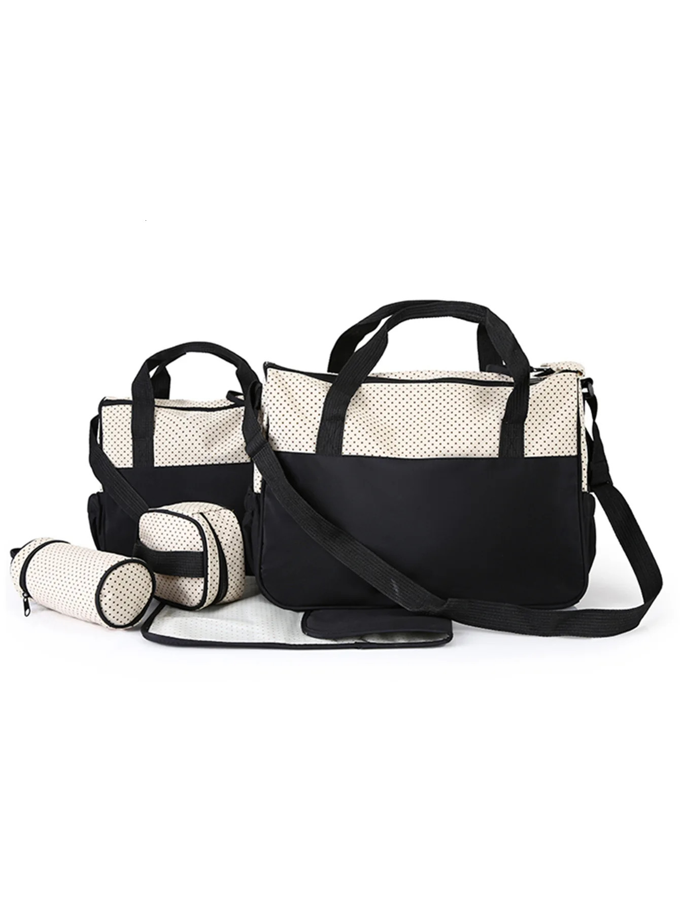 5Piece Mommy Bag One Shoulder Oblique Straddle Mother Baby Bun Diaper Bag 250724