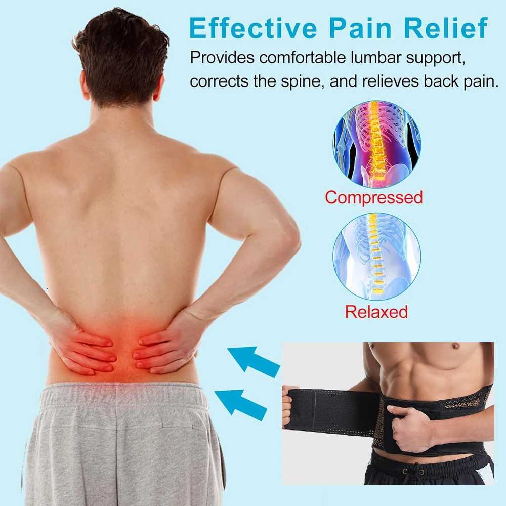 Back Brace for Lower Back Pain Relief Back Support Belt for Men and Women with Adjustable Black Lumbar Support Belt for SciaticaW250724