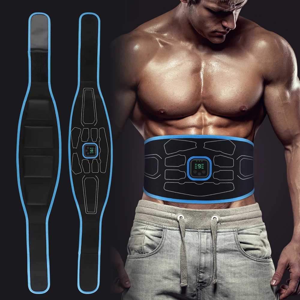Smart EMS Abdominal Muscle Stimulator Toner Fitness Vibration Waist Belt Body Slimming Belt Electric Weight Loss Unisex W250724