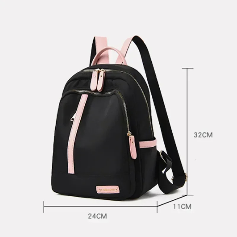 Contrast Color Backpack for Women Large Capacity School Bags for Teenager Waterproof Oxford Travel Rucksack Knapsack Bolsa 250723