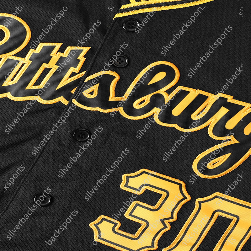 SKENES 30 PGH In Stock Wholesale Baseball Jeresys PITTSBURGH Quick Drying Moisture Conducting ,Quick Dry No Ironing ,Lightweight Black White Yellow