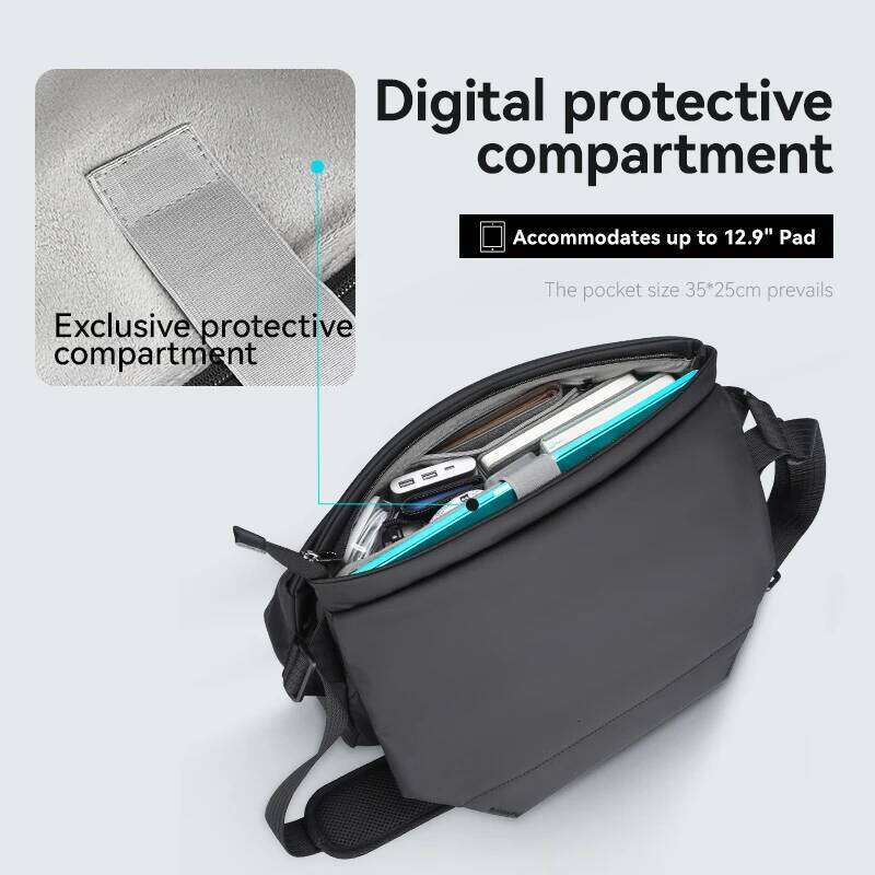 Mark Ryden Multifunction Fashion Shoulder Messenger Large Capacity Leather Crossbody Bag Designer Bag For Men