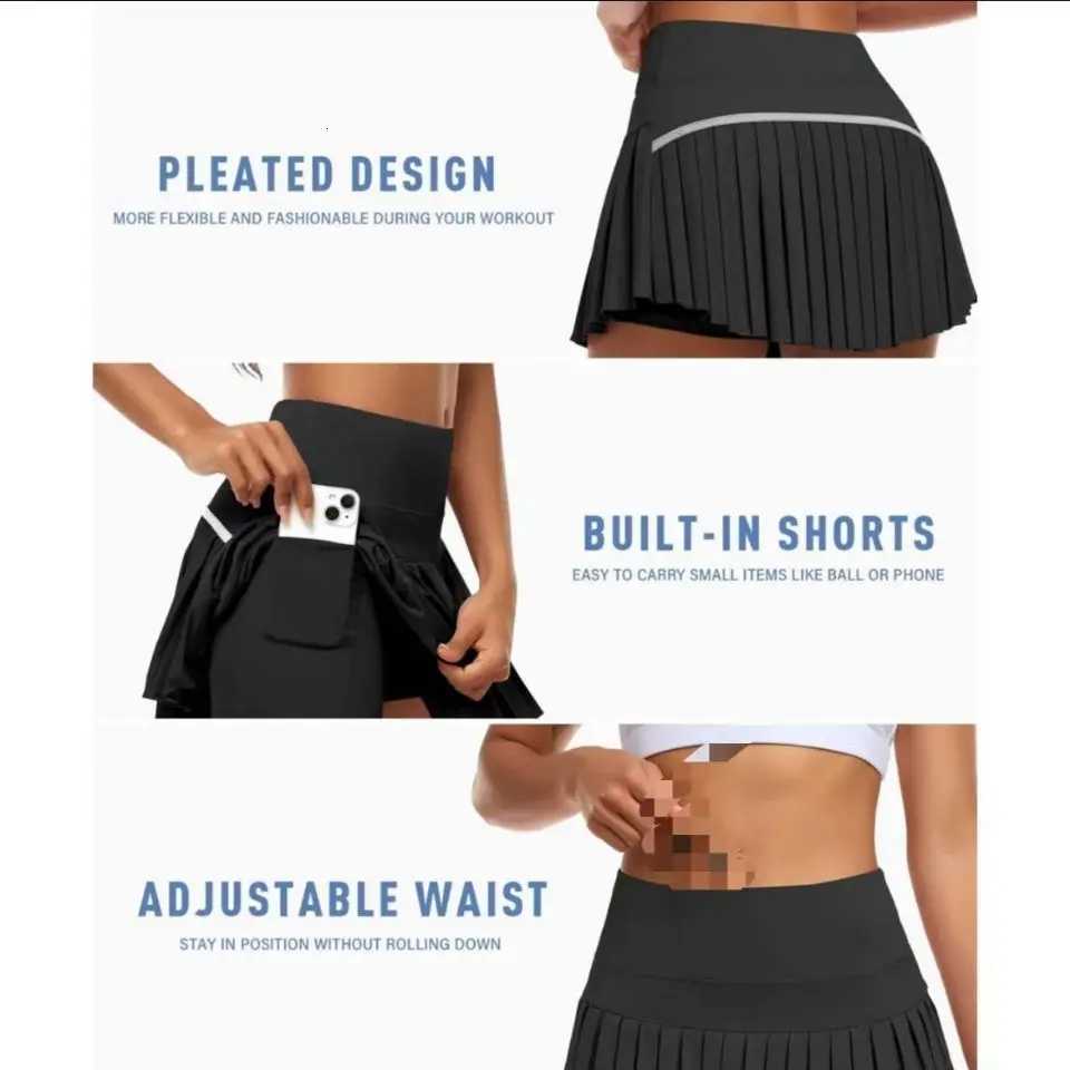 Summer Candy Color Running Shorts Side Pocket False 2 Pieces Tennis Mini Skirt Cooling Quick Dry Breathable Yoga Skirt Women XJ250724