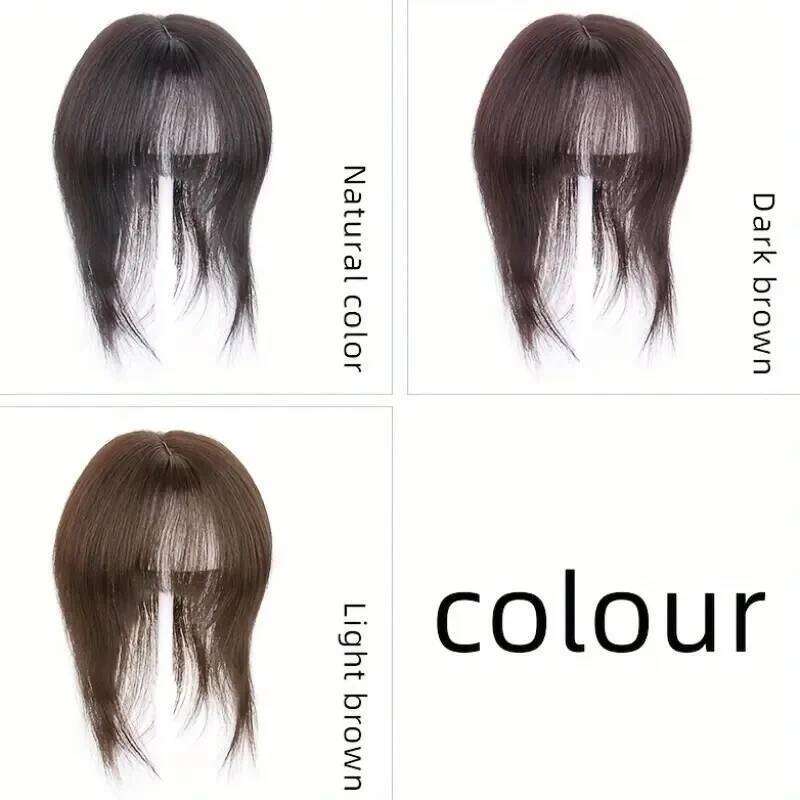 Natural-Looking Thick Fluffy Human Women's Scalp Lift-Enhancing Hair Piece Conceals Gray Adds Volume Seamless Fit
