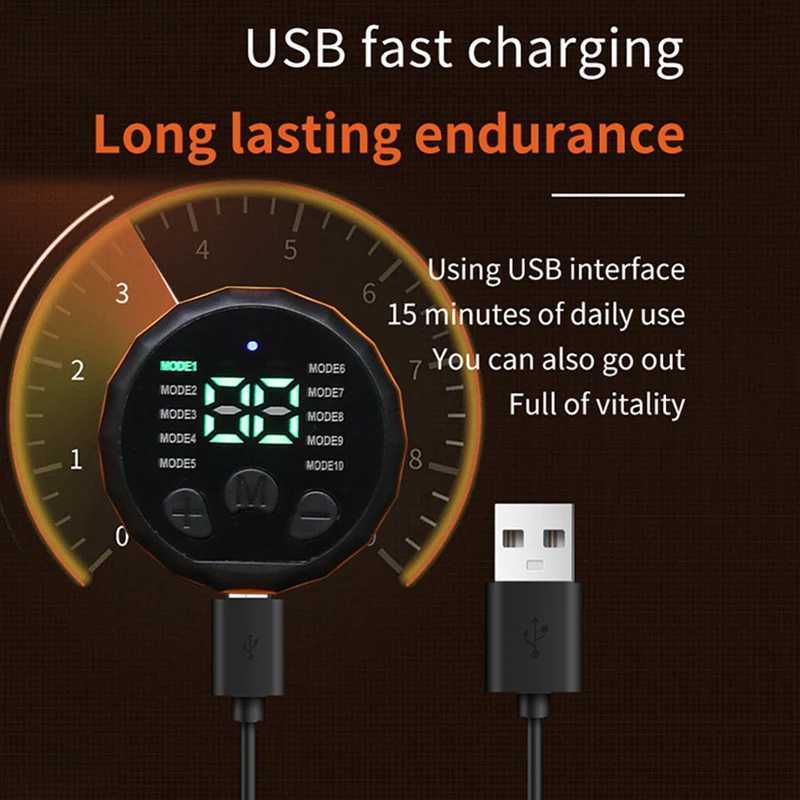 Abdominal Massager Waist Belt Muscle Toner Smart Abdominal Muscle For Arm Leg Workout Training Fitness Massage Equipment W250724