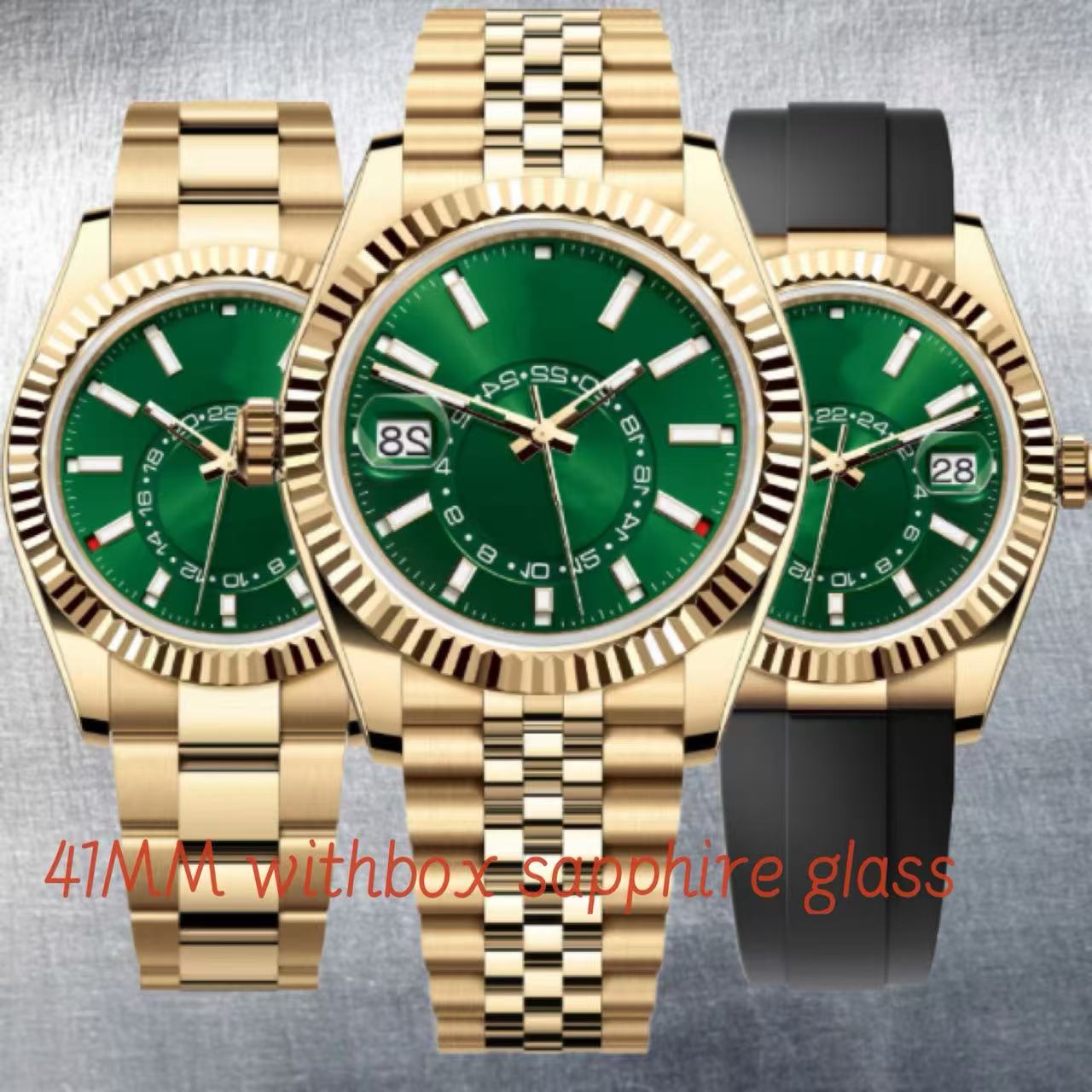 Automatic watch mens designer watches 41MM size Stainless steel Wristwatches with box Life waterproof AAA quality Orologio di Lusso montre luxury watchs