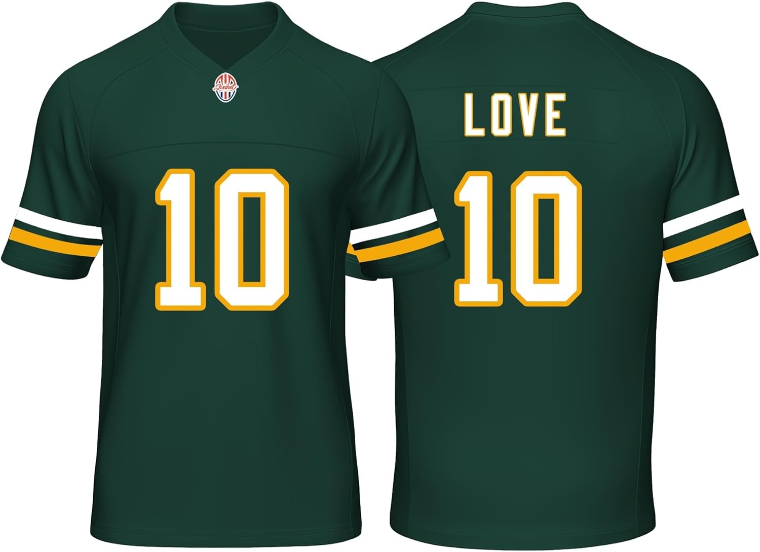 Custom Mens/Youth Football ed T-Shirt for Sports Fan Green/White No Brand/s reed jersey Free shipping