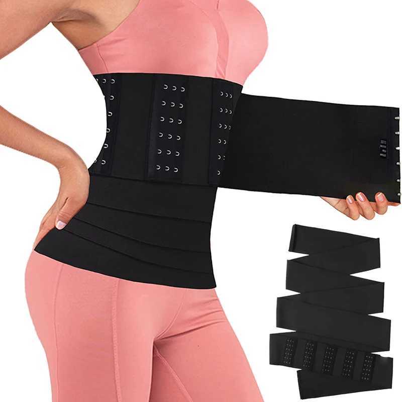 Buckle Bandage Wrap Adjustable Waist Tummy Slimming Belt Lumbar Support Corset Workout Belly Trimmer Sheath Shapewear W250724
