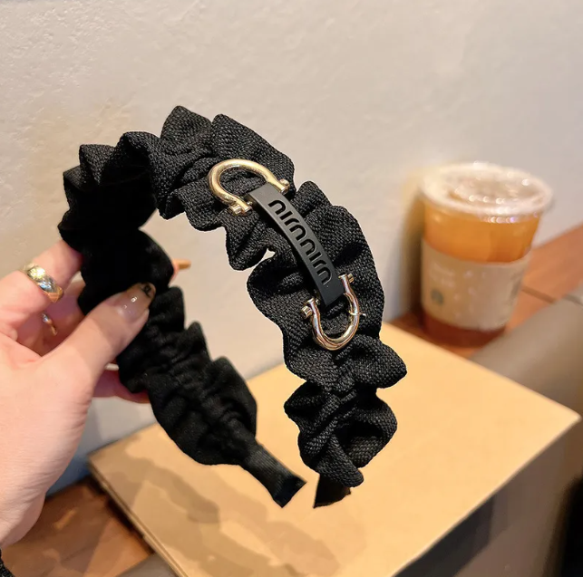 Luxury Designer Elegant French Lace Headband For Women And Girls - Versatile Wide Edge for woman Hair Accessory Free Ship