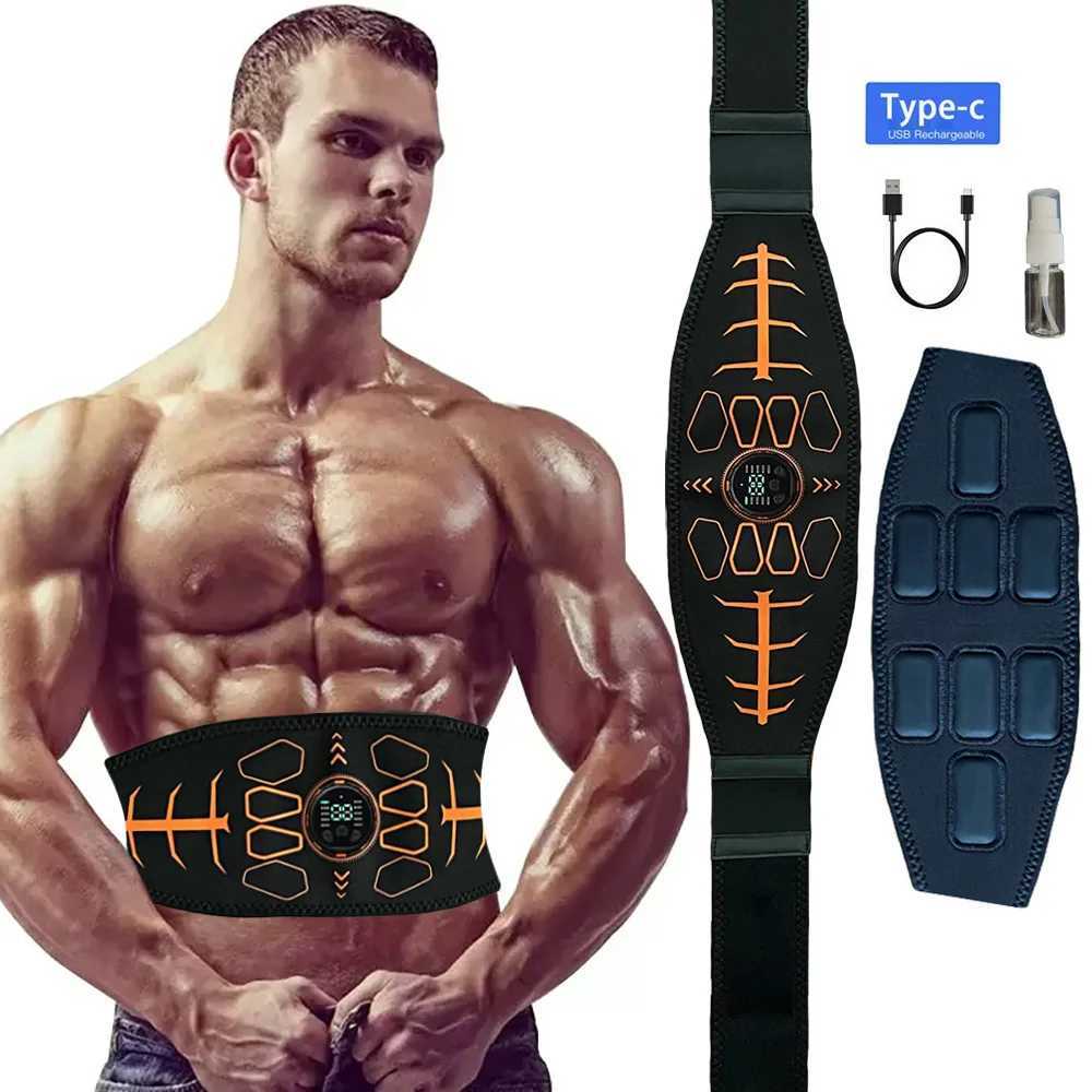 Electric Muscle Stimulator Smart Muscle Toner EMS Abdominal Toning Belt Rechargeable Portable Slimming Massager Fitness Equipment W250724