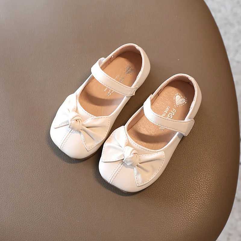 Autumn New Fashion Chic Sweet Bowtie Princess Soft Comfortable Elegant Dress Shoes 2024 Children Leather Shoes for Girls XJ250724