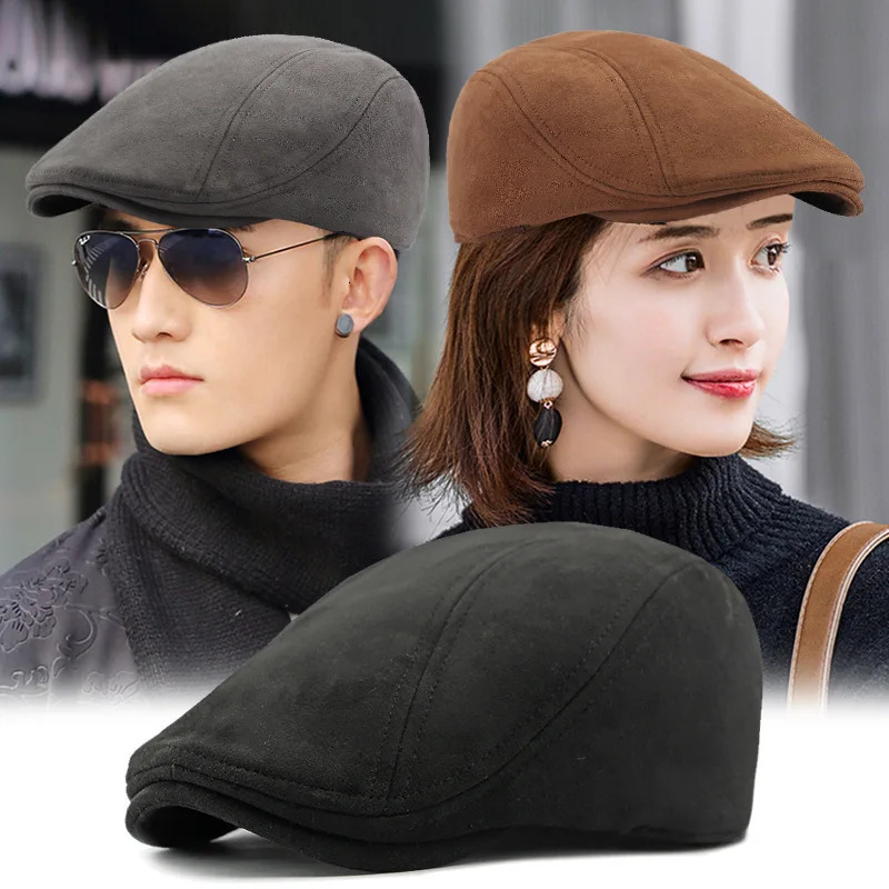Fashion Berets Men Women Spring Autumn Suede Hats Herringbone Flat Cap Classical Artist Painter Hat Male Female Beret Cap Gorras 250723