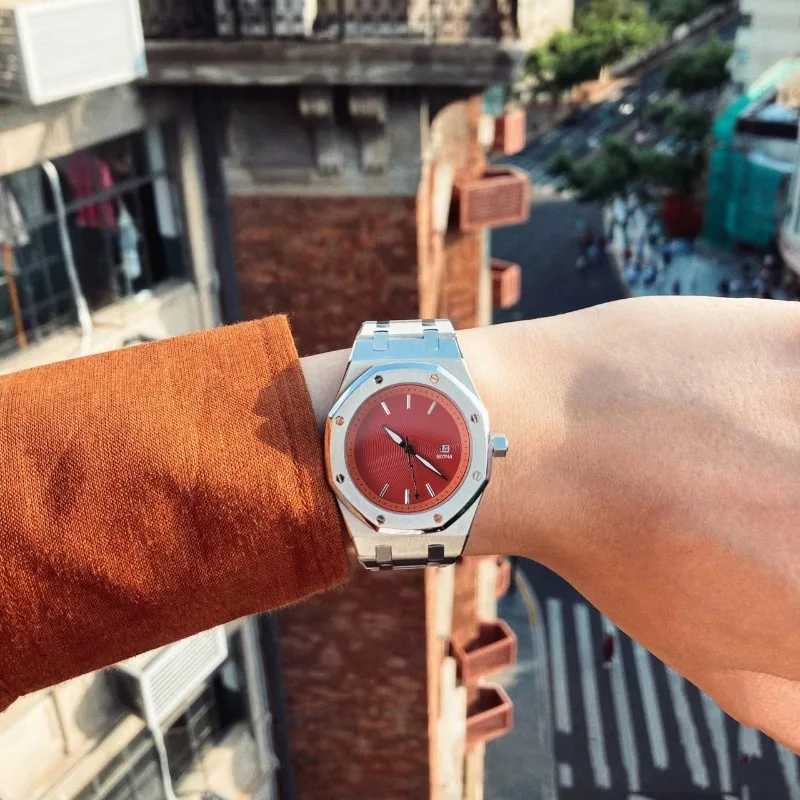 2025 New Mens Quartz Watch Stainless Steel Luminous Date Waterproof Fashion Sports Wristwatch Hot Sale Watch W250724