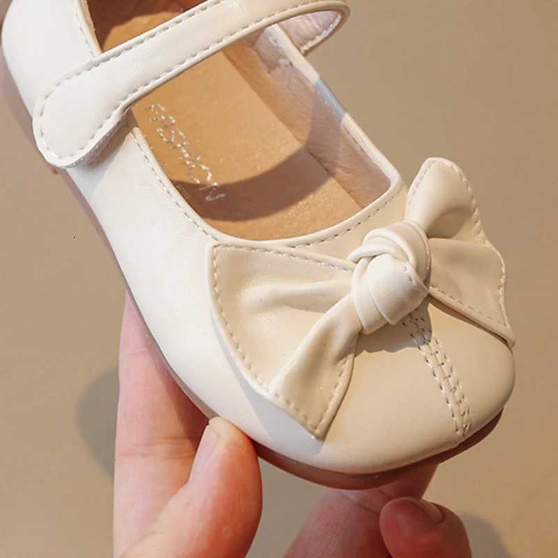 100% Cotton Linen Cotton Linen Girls Leather Shoes with Bow-knot Princess Sweet Single Shoe Cute Soft Comfortable Child Flats Kids Shoes XJ250724