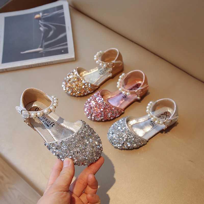 New Children Princess Shoes for Girls Bowtie Glitter Children Baby Dance Shoes Shiny Casual Toddler Girl Sandals XJ250724