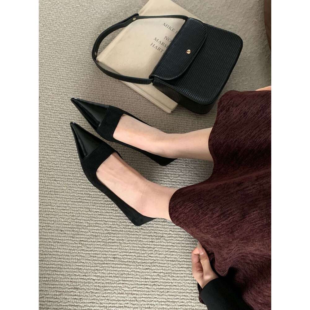 French Style Pointed Toe Single Solid Color High Heels, Elegant Thin Heels Women, Versatile Professional Work Shoes for Women