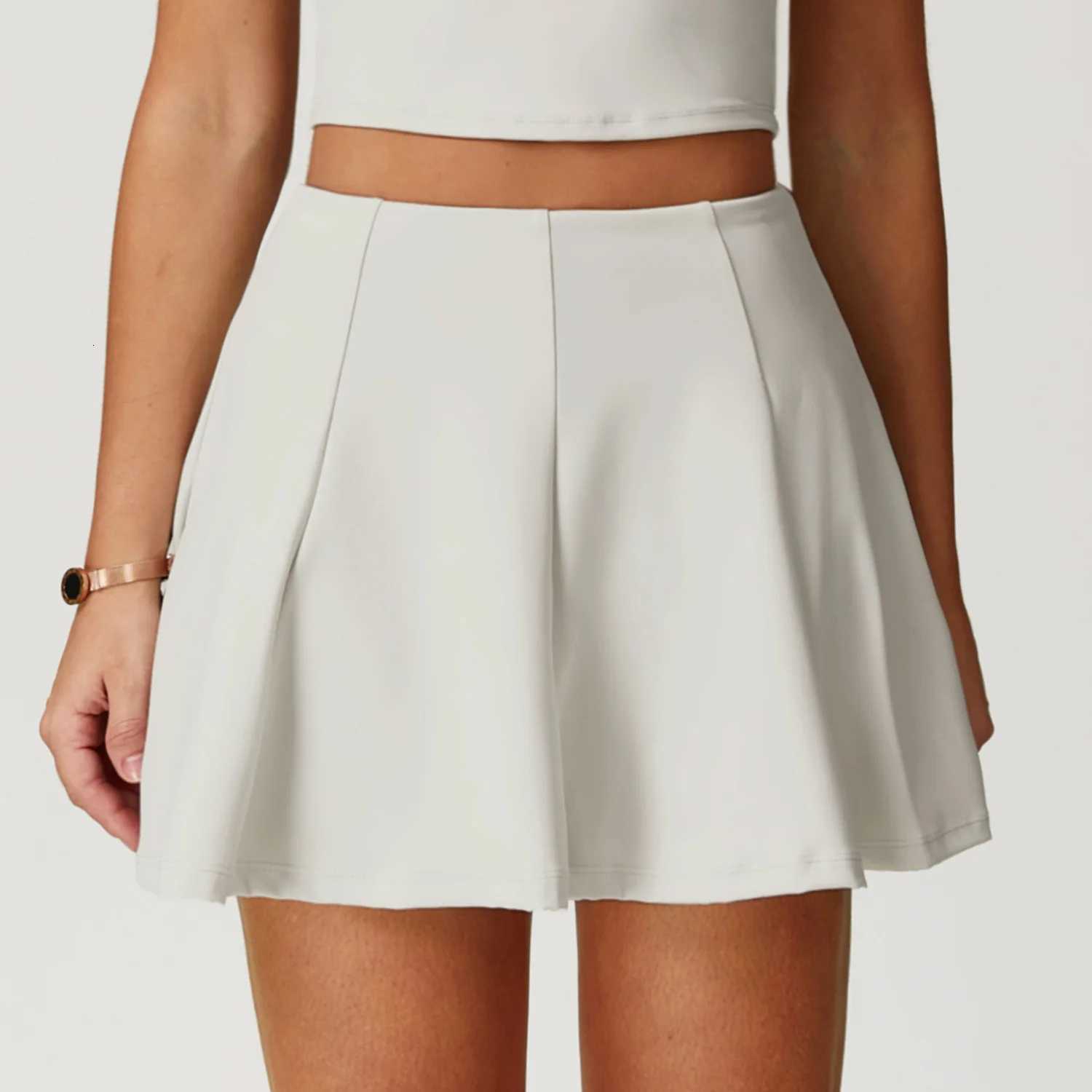 Yoga Short Skirt Women Sports Tennis Skirts High Waist Tights Yoga Tennis Shorts Dress With Pocket Skirt Anti-Exhaust Quick Dry XJ250724
