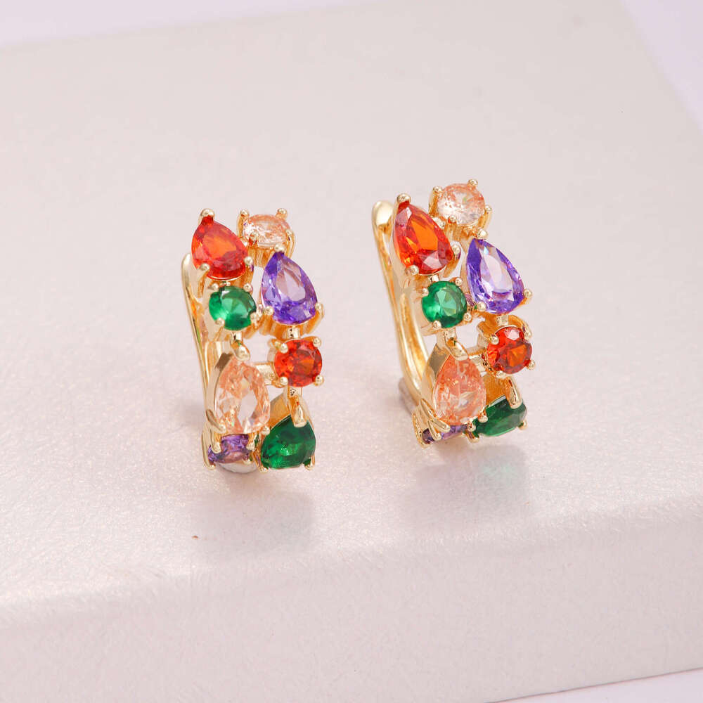 Micro Pave Zircon Earrings for Women, Stud Earrings, Niche Versatile Fashion Jewelry
