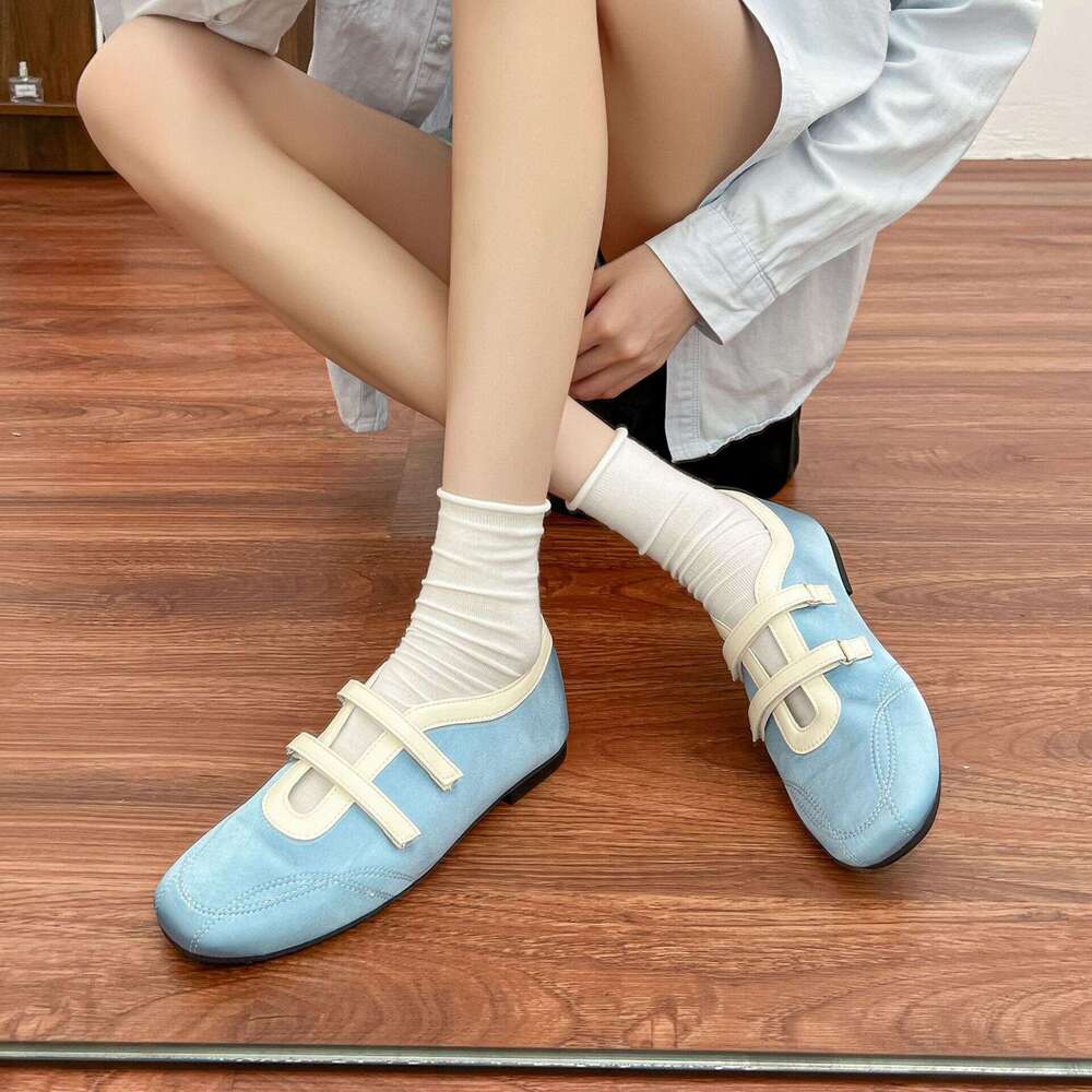 Ballet Single Satin Shallow Mouth 2025 Summer New Casual Korean Niche Shoes Women's Design Style