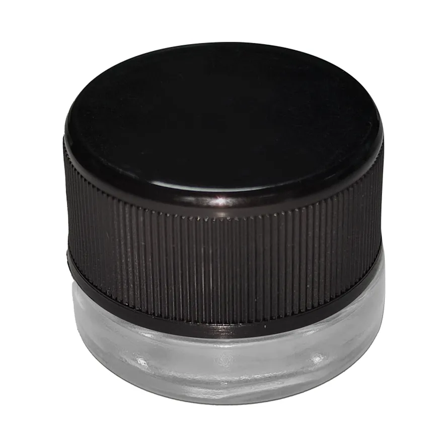 UK Stock 5ml 7ml 9ml Childproof Empty Wholesale Custom Logo 5g 7g 9g Black White Concentrate Wax Glass Jars