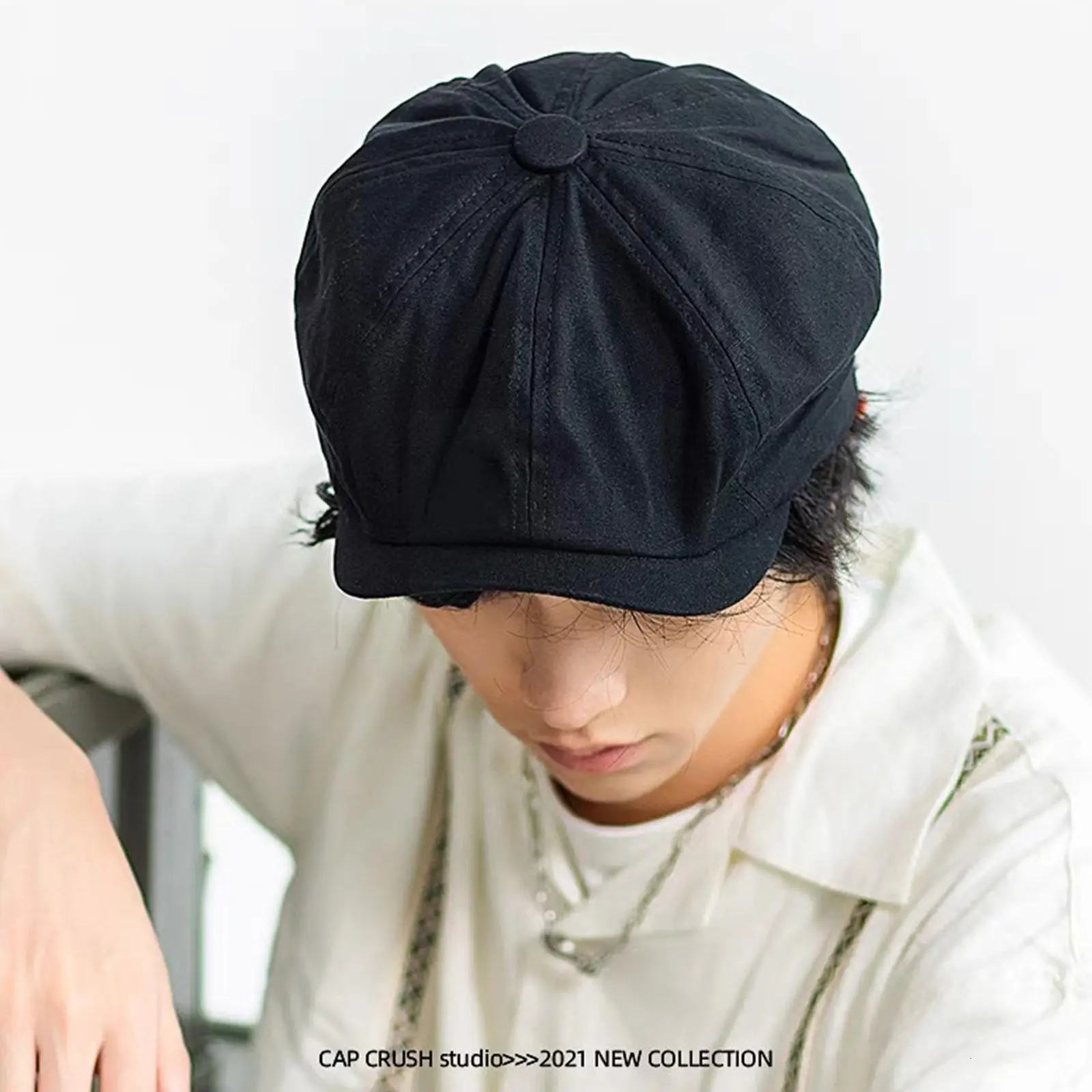 British Style sboy Cap Men Cotton Ascot Cap Dad Vintage Spring Flat Cap Khaki Octagonal Autumn Ma I0K9 250723