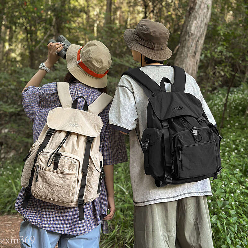 Workwear Style Men, High School and College Students, Outdoor Hiking Backpack for Women, Large Capacity Travel Backpack, Trendy Double Shoulder Bag