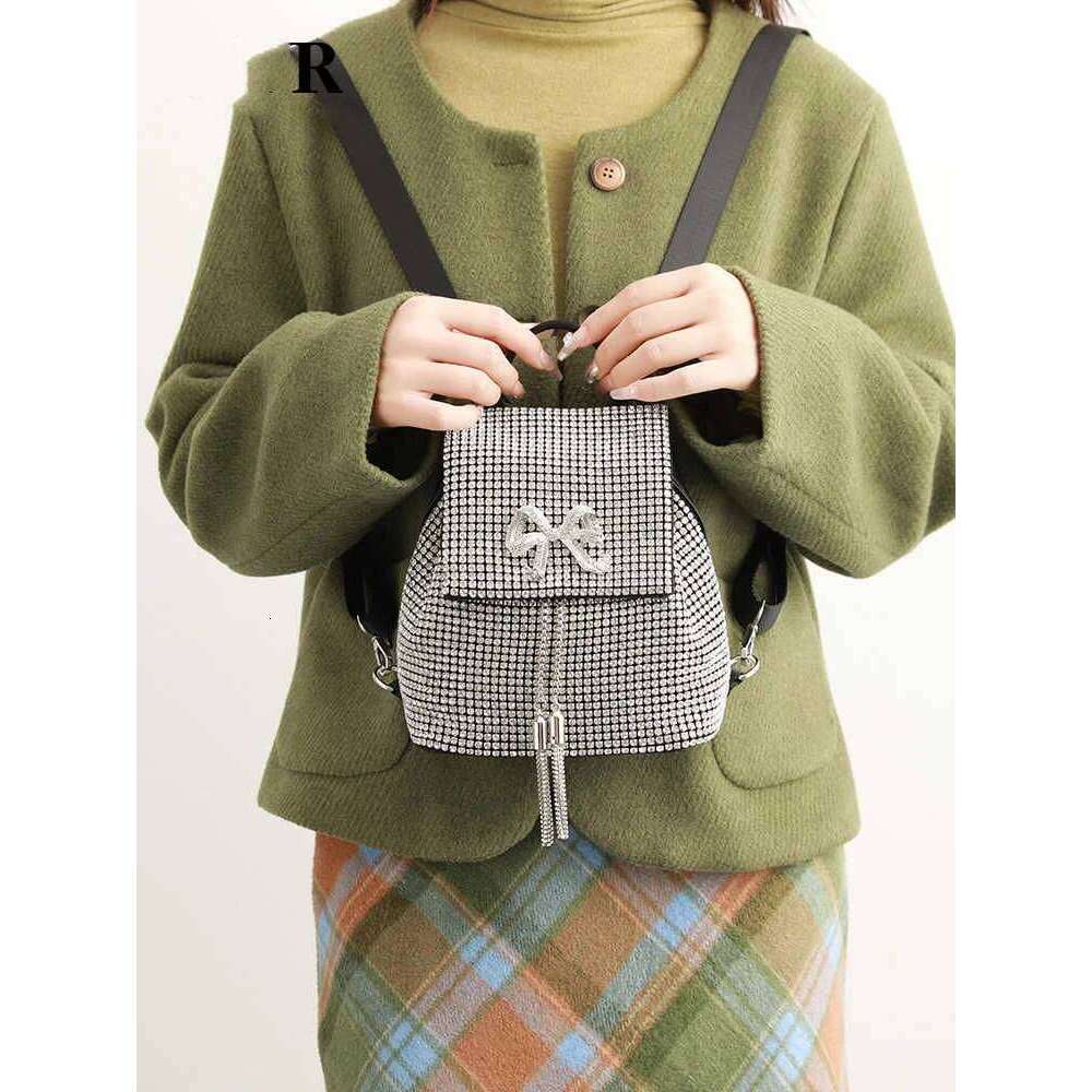 Designer Dia Backpack For Women New Versatile Commute College Student School High-end Chic Bow Bucket Bags