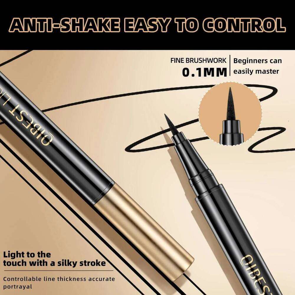 QIBEST Waterproof Black Matte Long Lasting Liquid Eyeline Makeup High Pigment No Sdge Eyeliner Pen Cosmetic Tools X250723