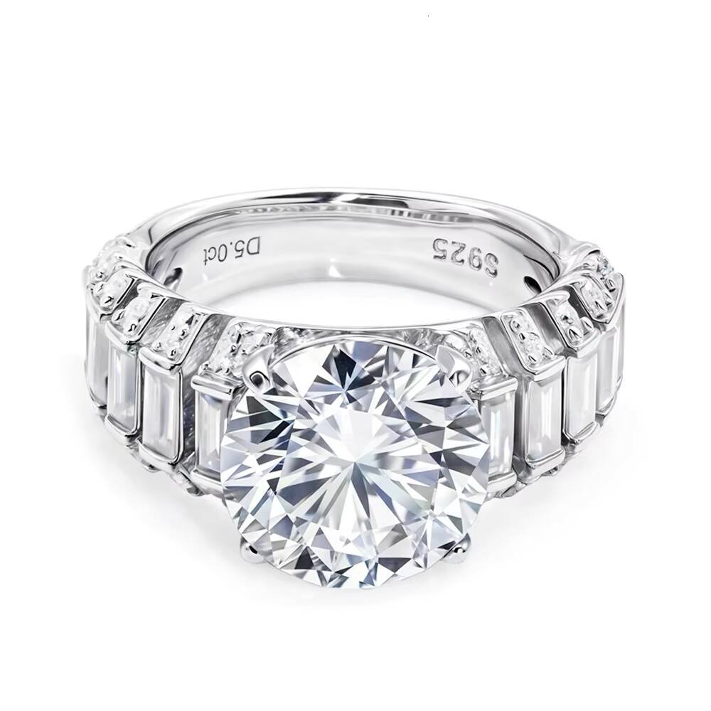 Wholesale New Design Luxury Fashion Jewelry S925 Silver Moissanite Diamond Ring for Jewelry Gift