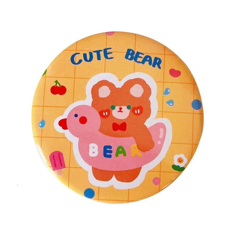 Simple Cute Cartoon Pocket Traveling Portable Small Round Mini Makeup Mirror for Women Girls X250723