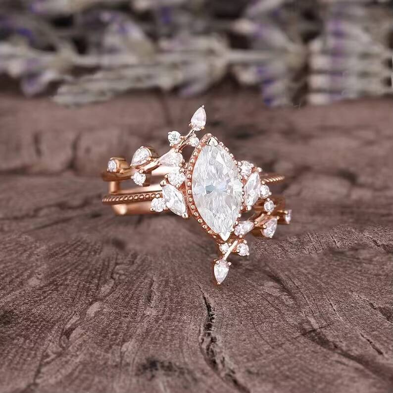 Custom Hot Selling Fine Jewelry Moissanite Design 925 Sterling Silver Moissanite Engagement Ring for Women