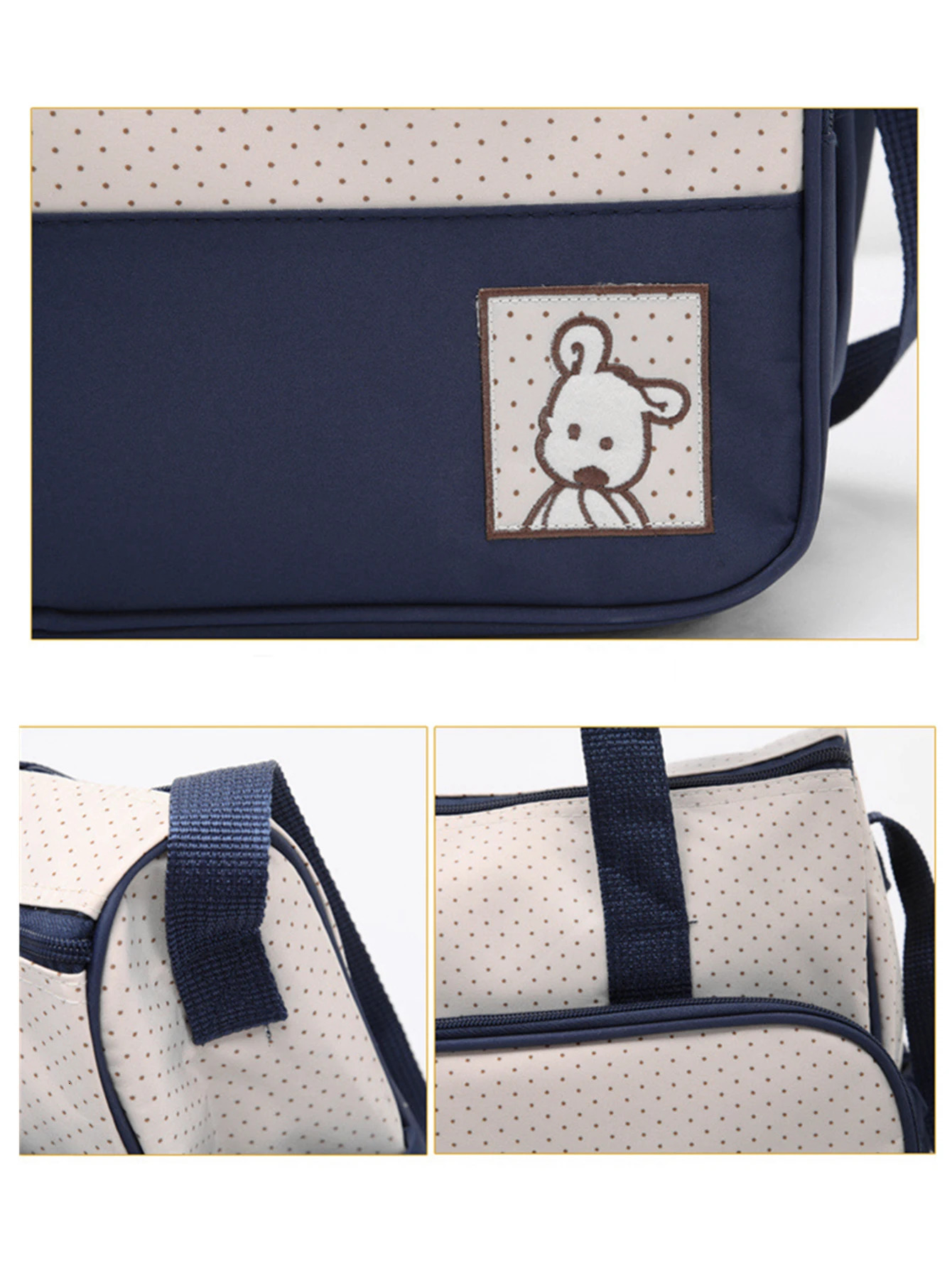 5Piece Mommy Bag One Shoulder Oblique Straddle Mother Baby Bun Diaper Bag 250724