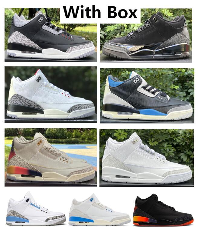 Best Quality Basketball Shoes Black Cat Black Cement White Cement Reimagined UNC Pure Money J Balvin AMM Men Women Sports Sneakers
