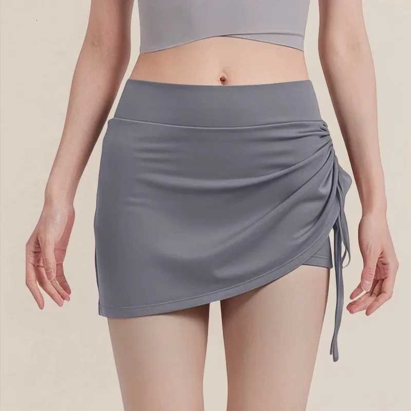 Sports culottes womens high waist fake two pieces running yoga tennis skirt quick dry stretchy badminton gym pants XJ250724