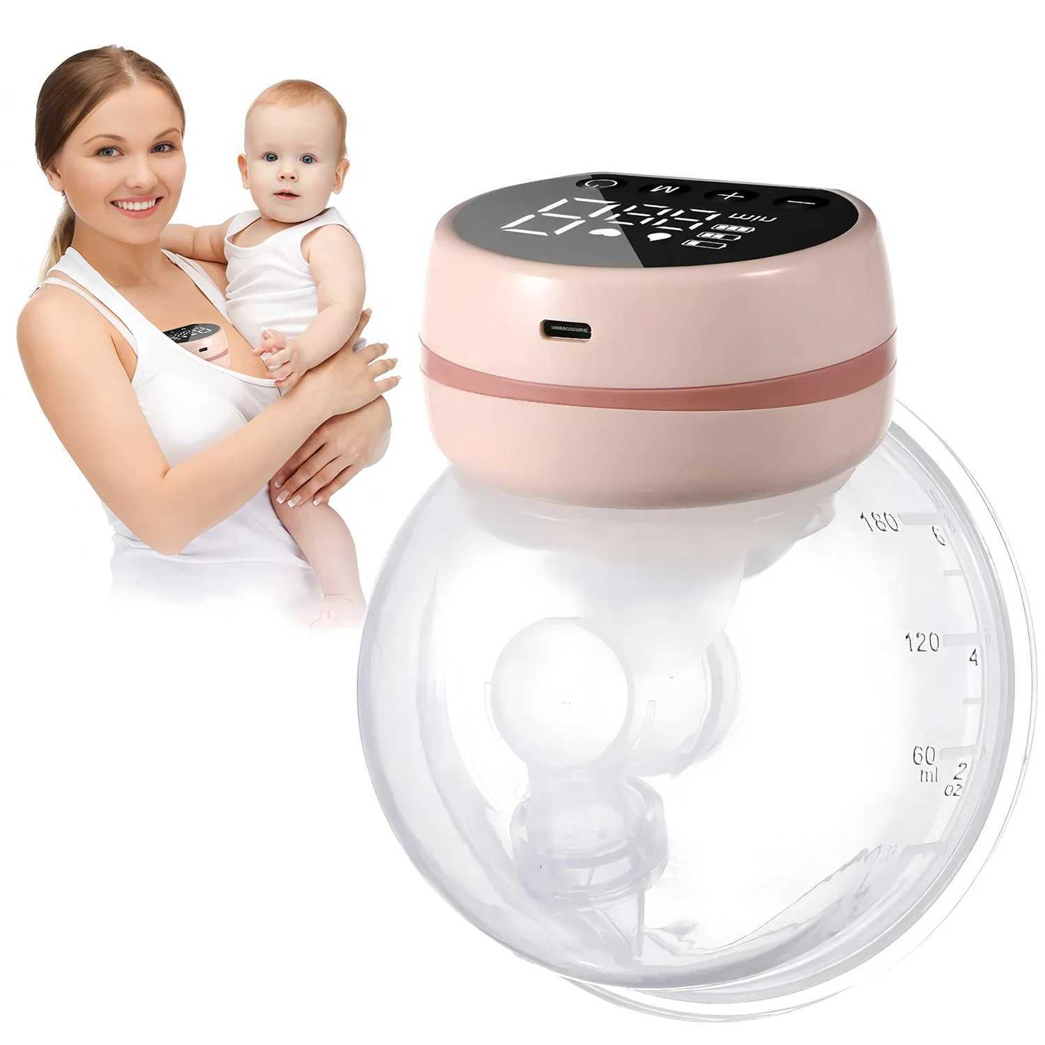 Wearable Electric Breast Pump - Painless Fully Automatic Hands-Free Milk Collector Comfortable Breastfeeding Assistant X2507241