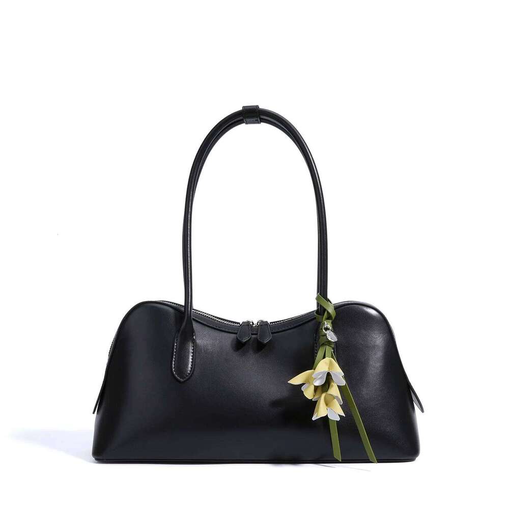 Women's Bags Designer New Genuine Leather Women's Shoulder Cowhide Ladies Handbag Baguette Bag Female Commuter Shopping Underarm Bag